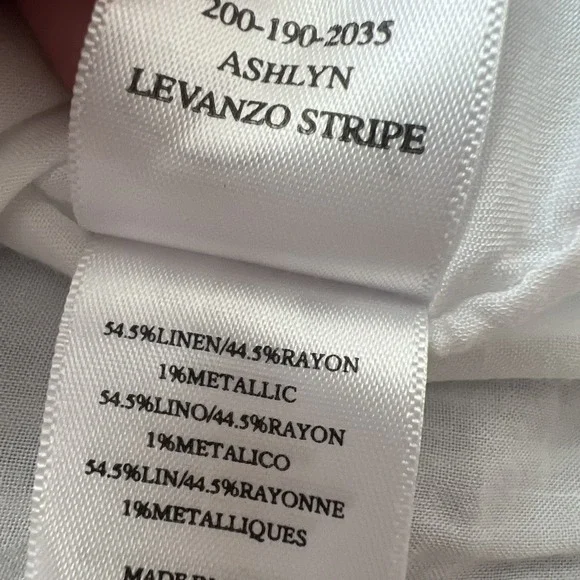 Rails Dress Womens S Blue Striped Ashlyn Midi Linen Blend Smocked Ruffle Pockets - Picture 6 of 10